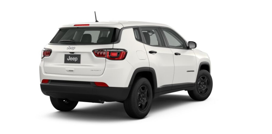 2019 Jeep Compass Sport White Rear Exterior